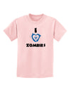 I Heart Zombies - Bio Hazard Heart Blue Childrens T-Shirt-Childrens T-Shirt-TooLoud-PalePink-X-Small-Davson Sales