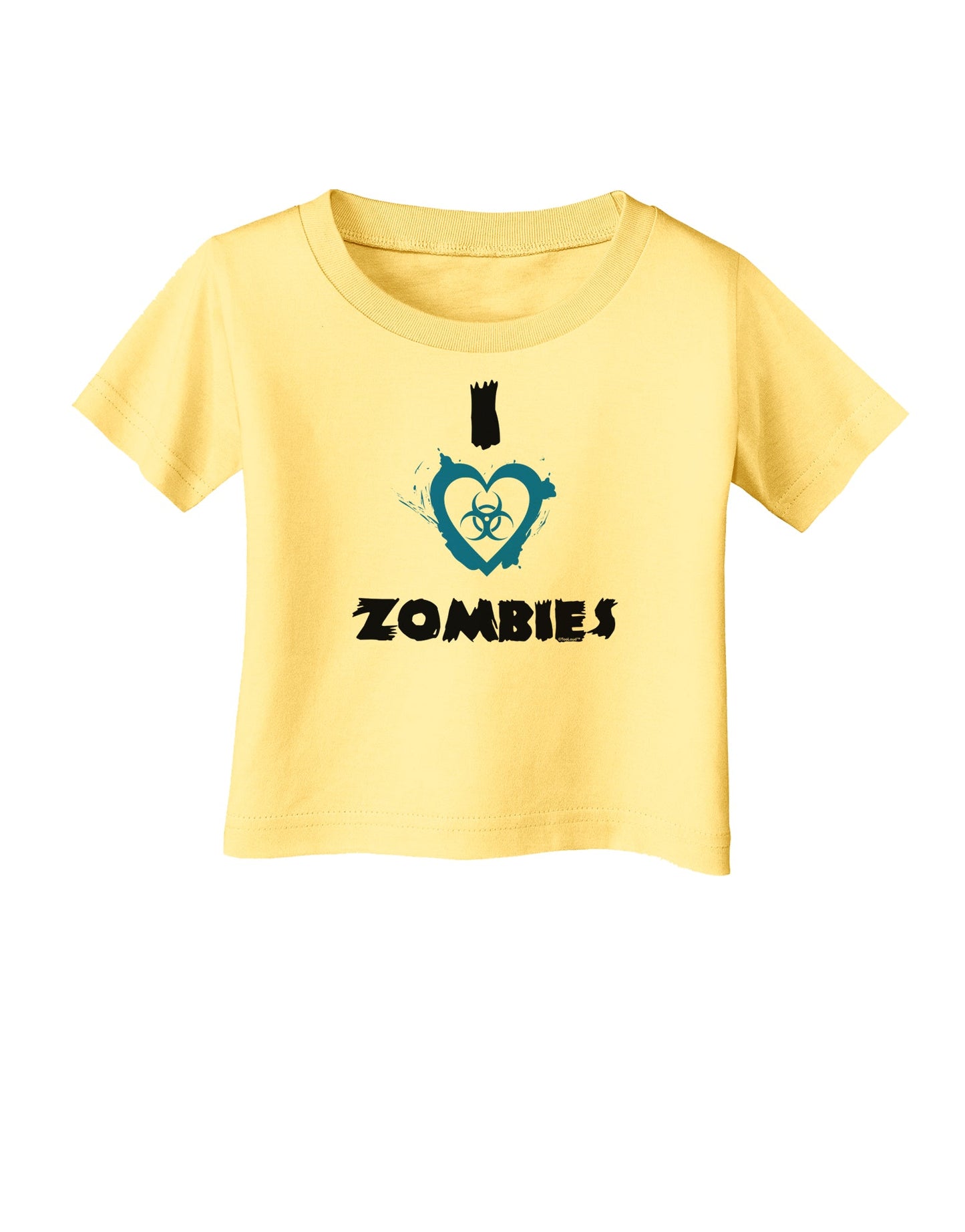 I Heart Zombies - Bio Hazard Heart Blue Infant T-Shirt-Infant T-Shirt-TooLoud-Daffodil-Yellow-06-Months-Davson Sales