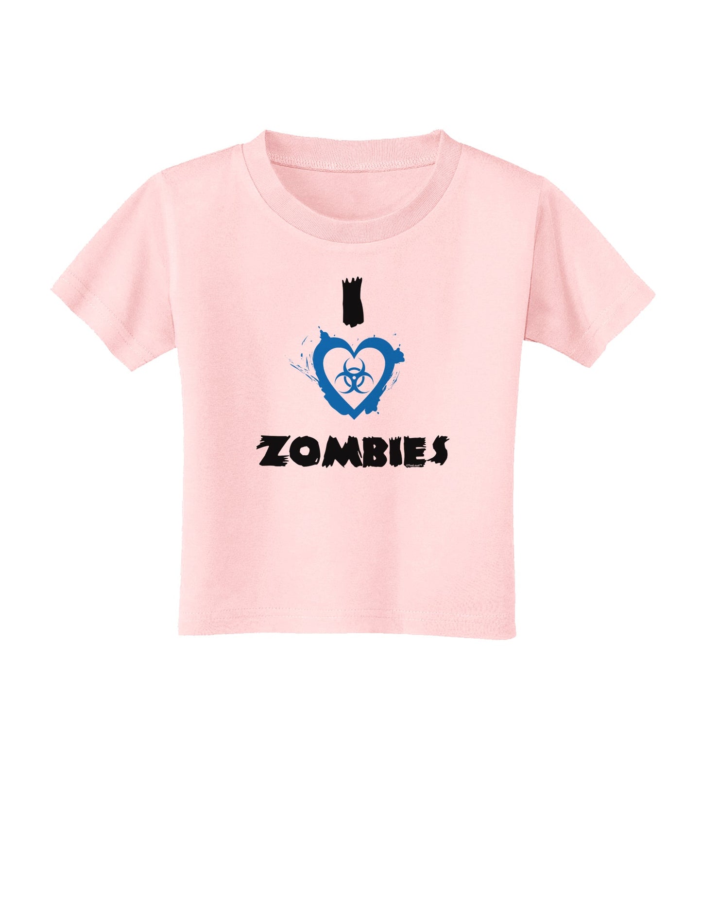 I Heart Zombies - Bio Hazard Heart Blue Toddler T-Shirt-Toddler T-Shirt-TooLoud-Light-Pink-2T-Davson Sales