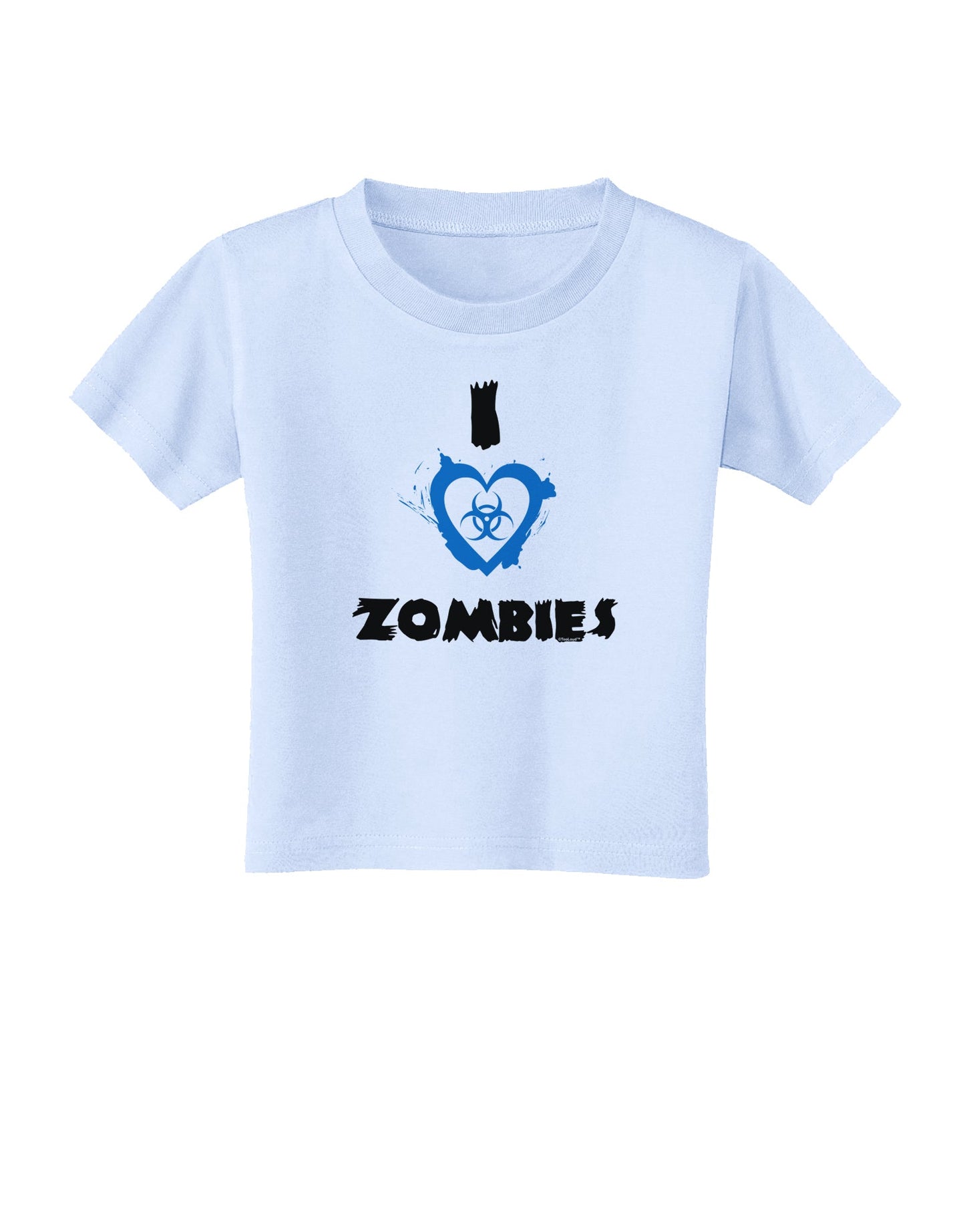 I Heart Zombies - Bio Hazard Heart Blue Toddler T-Shirt-Toddler T-Shirt-TooLoud-Light-Blue-2T-Davson Sales