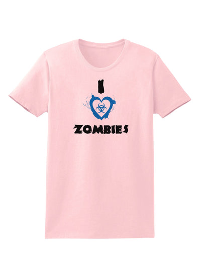 I Heart Zombies - Bio Hazard Heart Blue Womens T-Shirt-Womens T-Shirt-TooLoud-PalePink-X-Small-Davson Sales