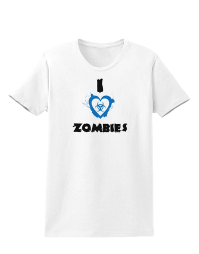 I Heart Zombies - Bio Hazard Heart Blue Womens T-Shirt-Womens T-Shirt-TooLoud-White-X-Small-Davson Sales