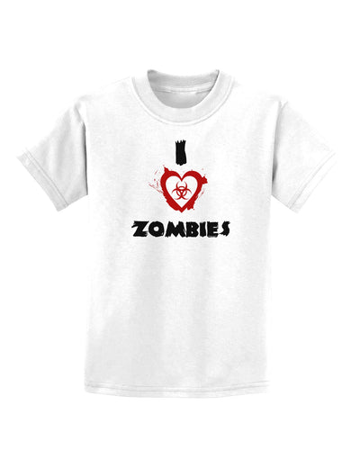 I Heart Zombies - Bio Hazard Heart Childrens T-Shirt-Childrens T-Shirt-TooLoud-White-X-Small-Davson Sales