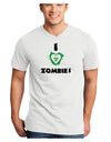 I Heart Zombies - Bio Hazard Heart Green Adult V-Neck T-shirt-Mens V-Neck T-Shirt-TooLoud-White-Small-Davson Sales