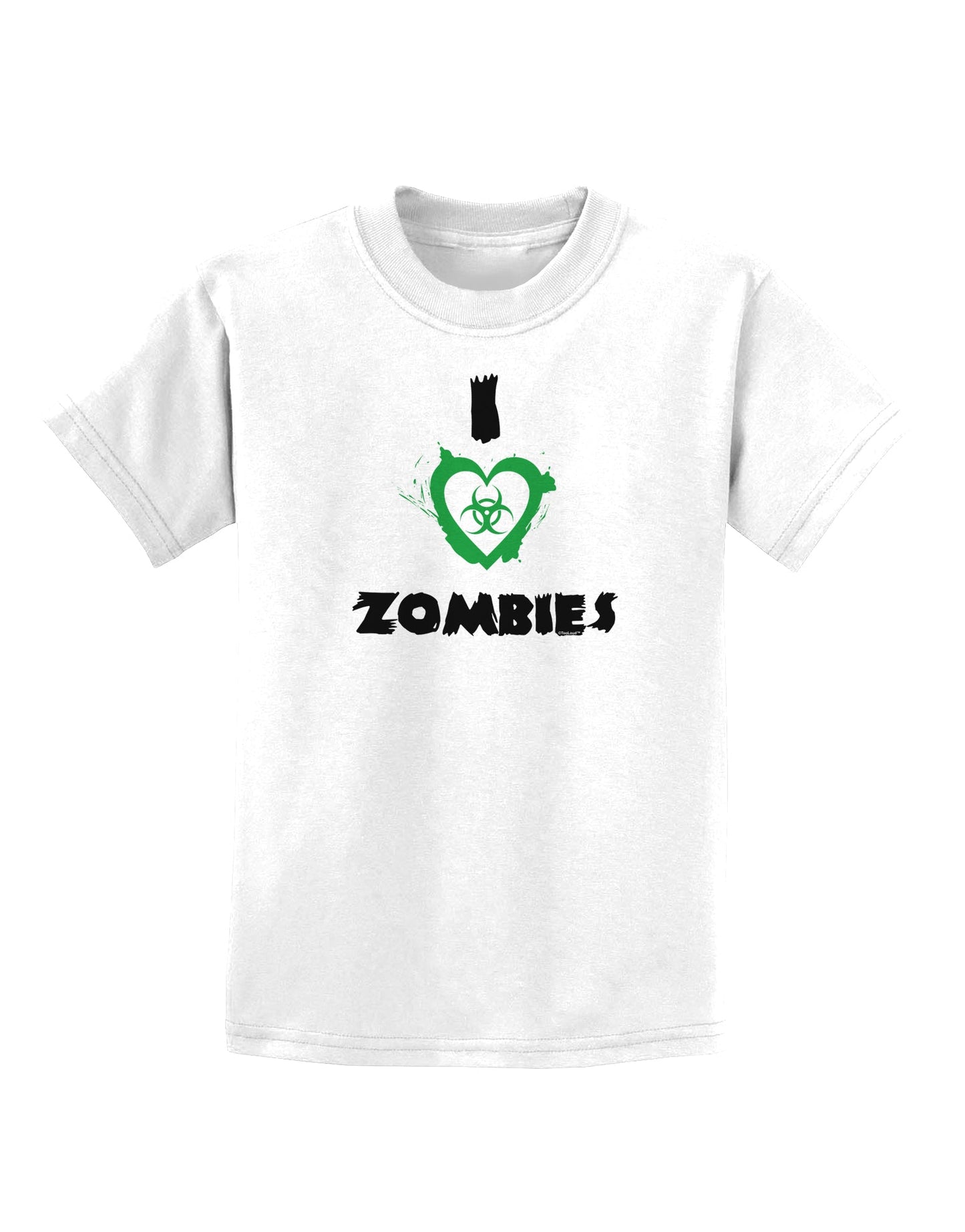 I Heart Zombies - Bio Hazard Heart Green Childrens T-Shirt-Childrens T-Shirt-TooLoud-White-X-Small-Davson Sales