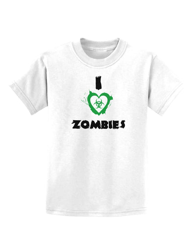 I Heart Zombies - Bio Hazard Heart Green Childrens T-Shirt-Childrens T-Shirt-TooLoud-White-X-Small-Davson Sales