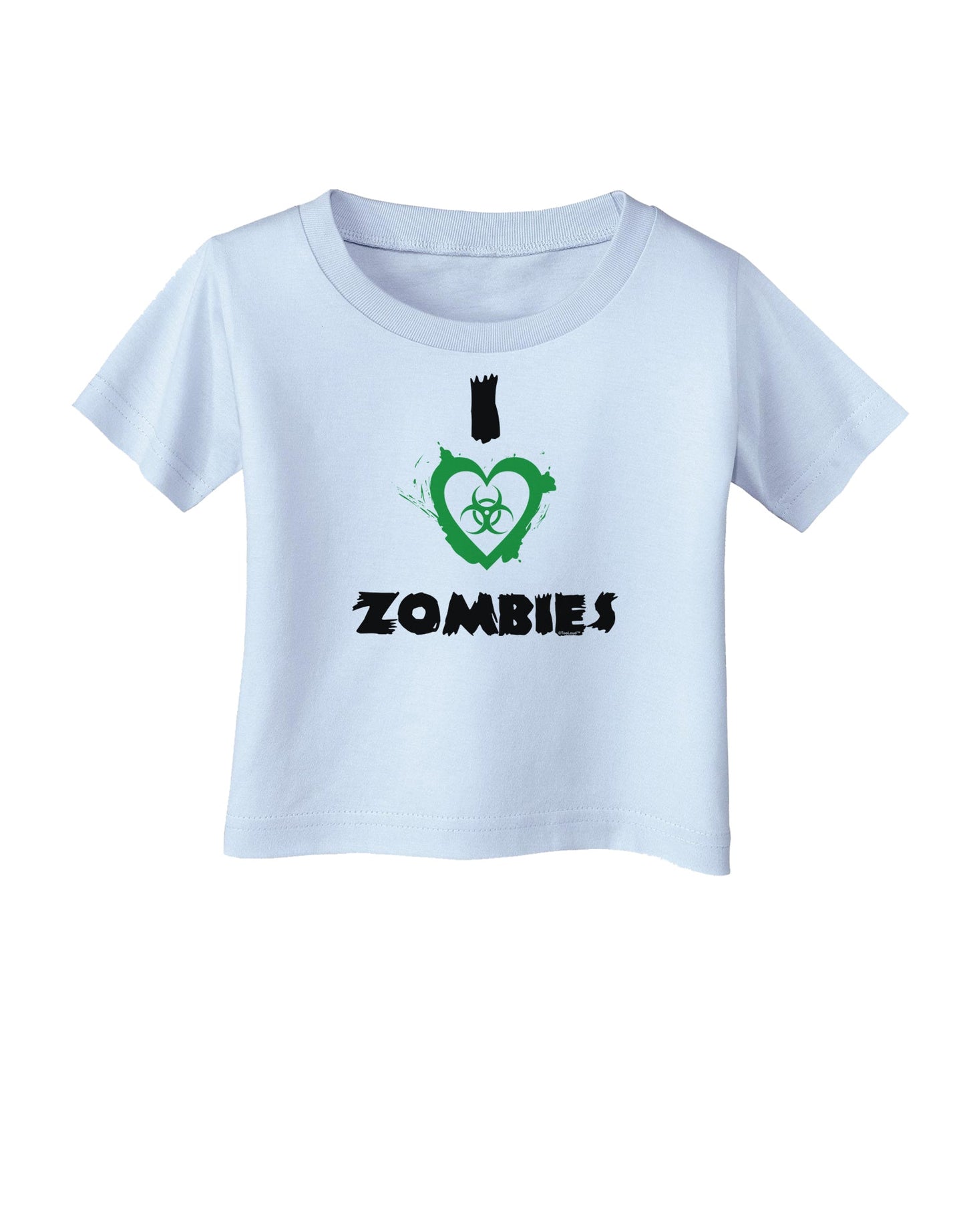 I Heart Zombies - Bio Hazard Heart Green Infant T-Shirt-Infant T-Shirt-TooLoud-Light-Blue-06-Months-Davson Sales