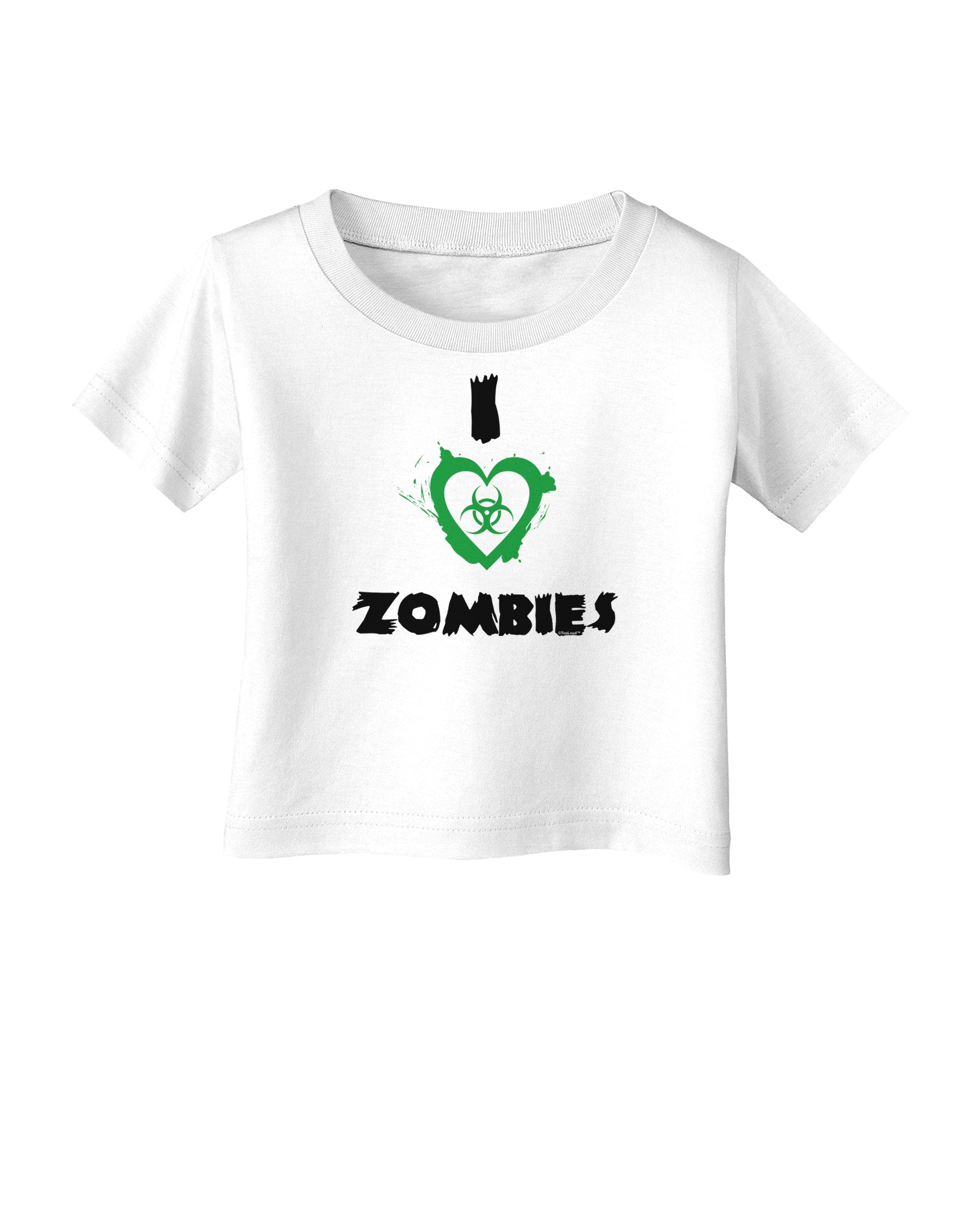 I Heart Zombies - Bio Hazard Heart Green Infant T-Shirt-Infant T-Shirt-TooLoud-White-06-Months-Davson Sales