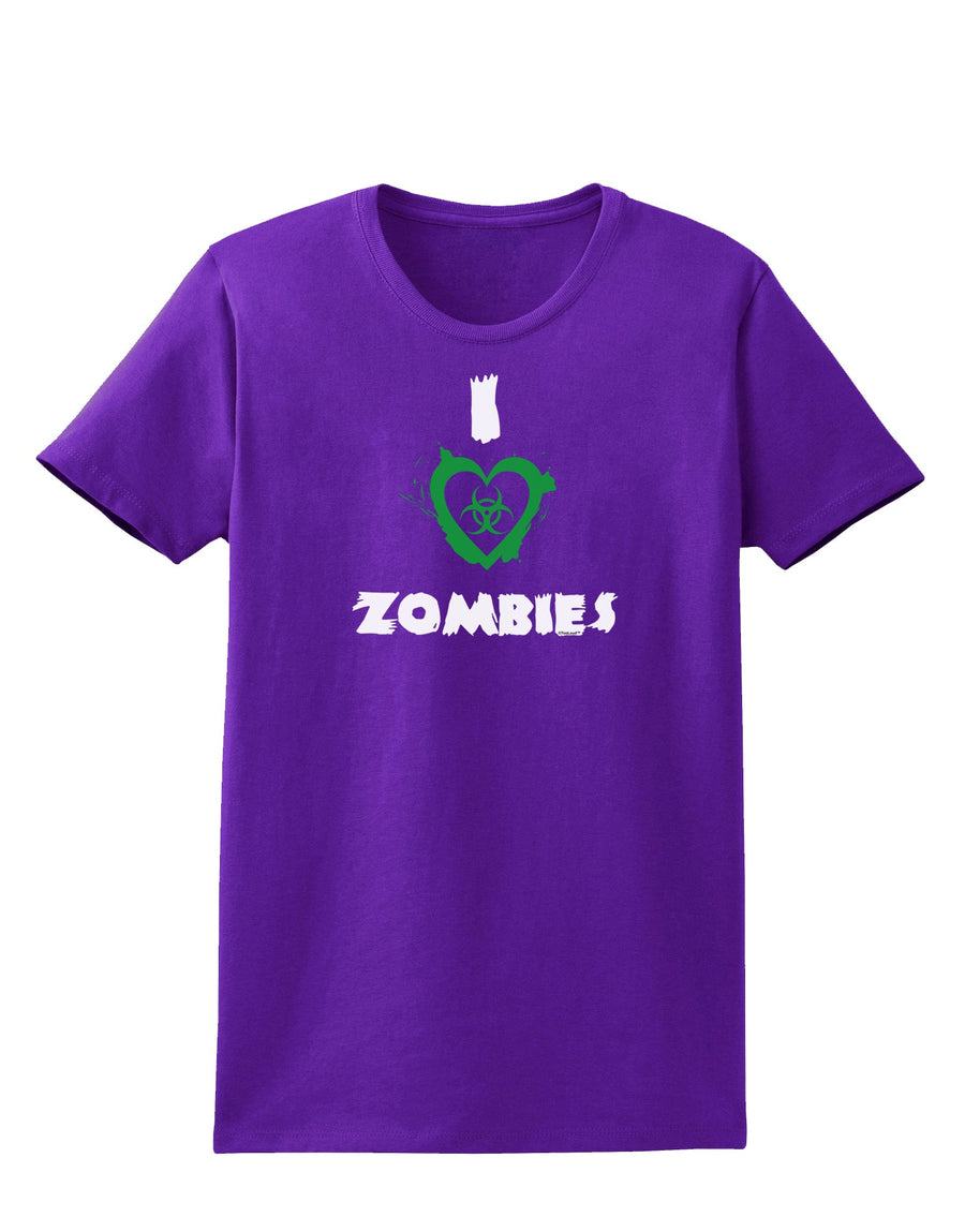 I Heart Zombies - Bio Hazard Heart Green Womens Dark T-Shirt-Womens T-Shirt-TooLoud-Black-X-Small-Davson Sales