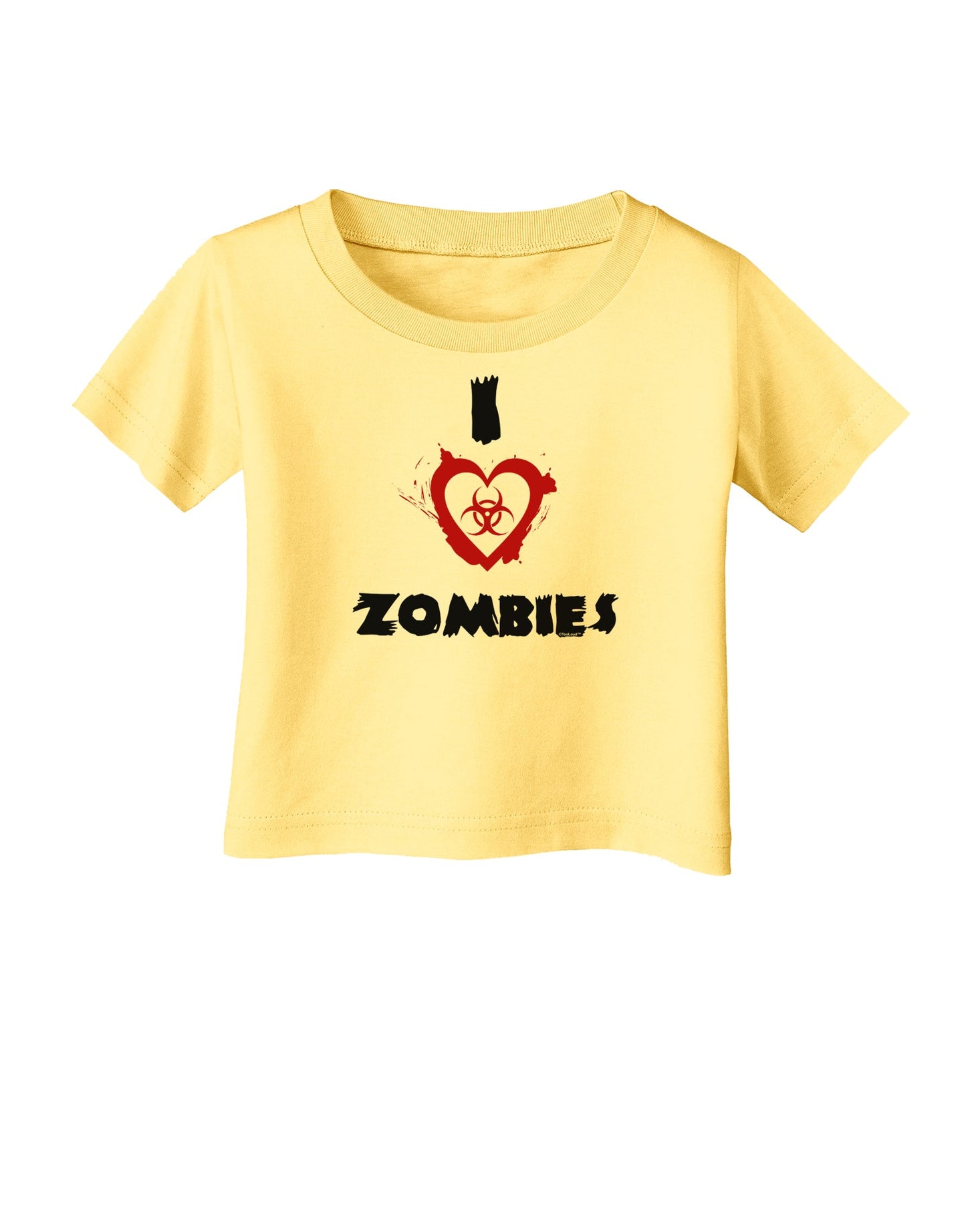 I Heart Zombies - Bio Hazard Heart Infant T-Shirt-Infant T-Shirt-TooLoud-Daffodil-Yellow-06-Months-Davson Sales
