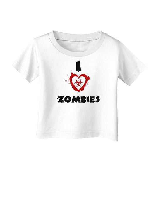 I Heart Zombies - Bio Hazard Heart Infant T-Shirt-Infant T-Shirt-TooLoud-White-06-Months-Davson Sales