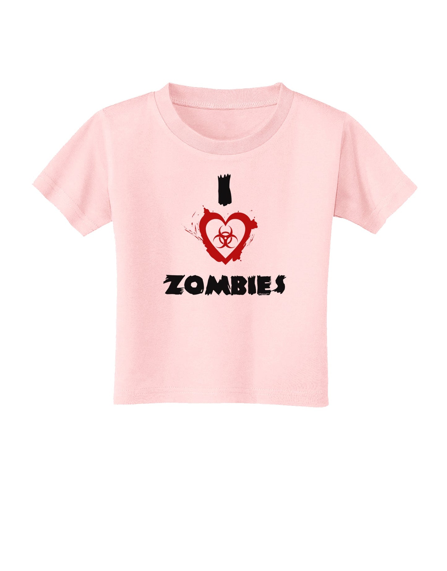 I Heart Zombies - Bio Hazard Heart Toddler T-Shirt-Toddler T-Shirt-TooLoud-Light-Pink-2T-Davson Sales