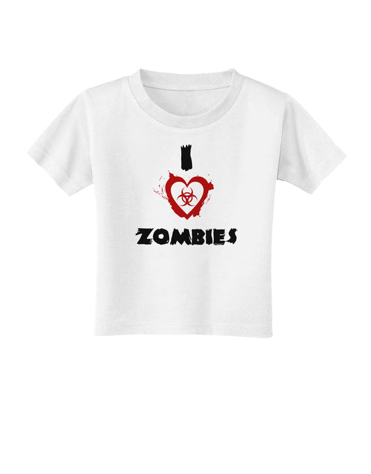 I Heart Zombies - Bio Hazard Heart Toddler T-Shirt-Toddler T-Shirt-TooLoud-White-2T-Davson Sales