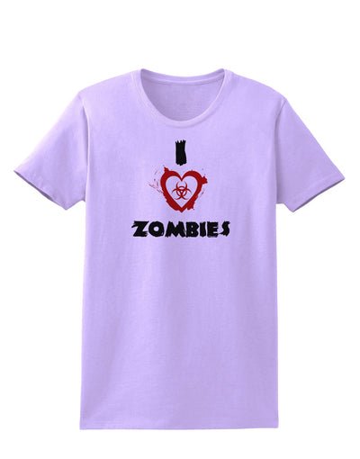 I Heart Zombies - Bio Hazard Heart Womens T-Shirt-Womens T-Shirt-TooLoud-Lavender-X-Small-Davson Sales