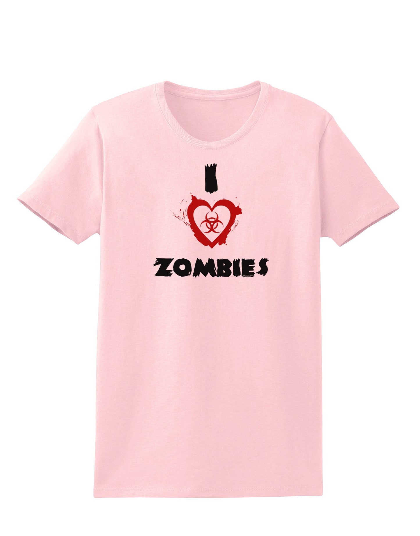 I Heart Zombies - Bio Hazard Heart Womens T-Shirt-Womens T-Shirt-TooLoud-PalePink-X-Small-Davson Sales