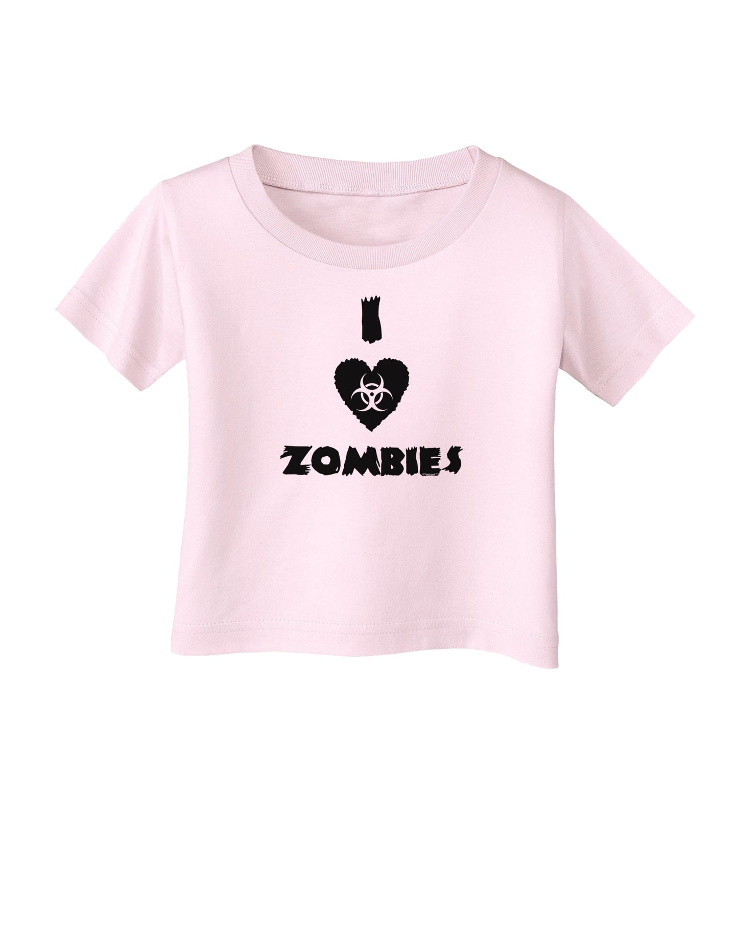 I Heart Zombies - Biohazard Heart Infant T-Shirt-Infant T-Shirt-TooLoud-Light-Pink-06-Months-Davson Sales