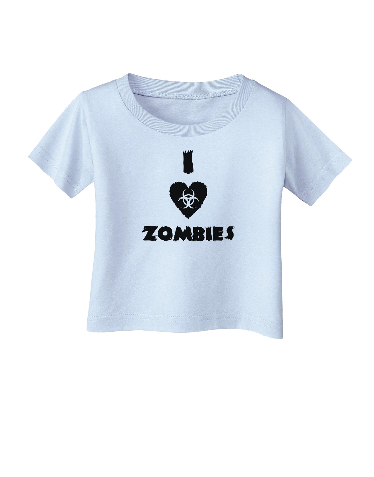 I Heart Zombies - Biohazard Heart Infant T-Shirt-Infant T-Shirt-TooLoud-Light-Blue-06-Months-Davson Sales