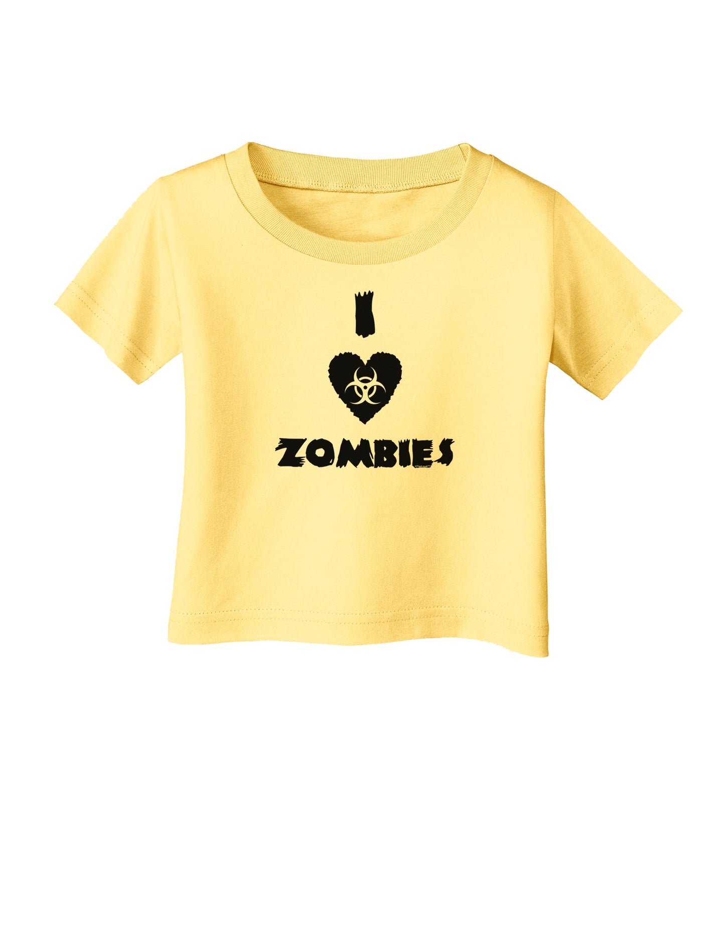 I Heart Zombies - Biohazard Heart Infant T-Shirt-Infant T-Shirt-TooLoud-Daffodil-Yellow-06-Months-Davson Sales