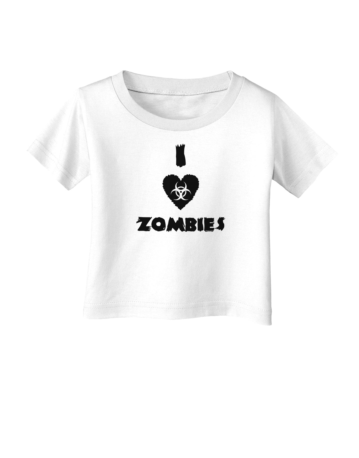 I Heart Zombies - Biohazard Heart Infant T-Shirt-Infant T-Shirt-TooLoud-White-06-Months-Davson Sales