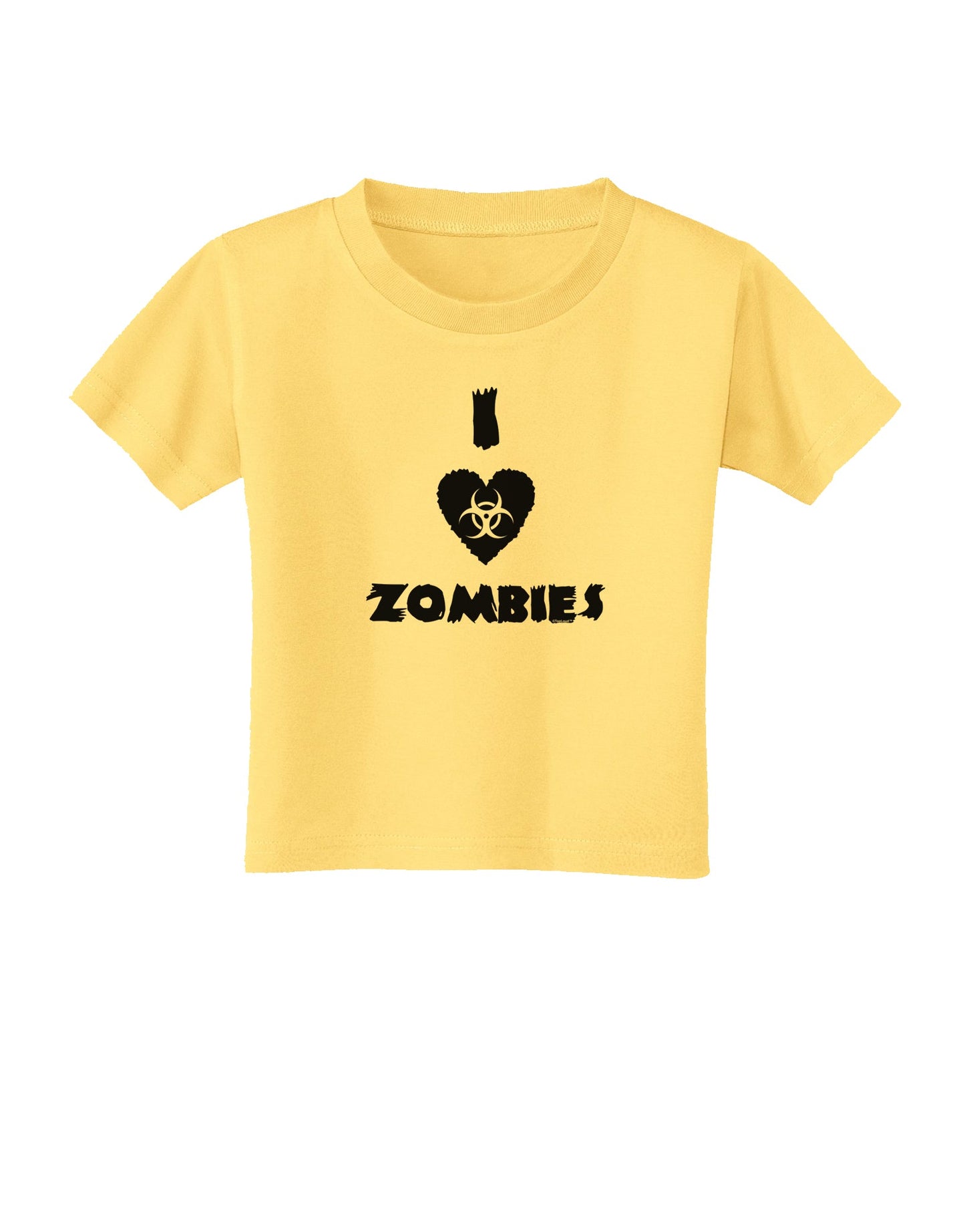 I Heart Zombies - Biohazard Heart Toddler T-Shirt-Toddler T-Shirt-TooLoud-Daffodil-Yellow-2T-Davson Sales