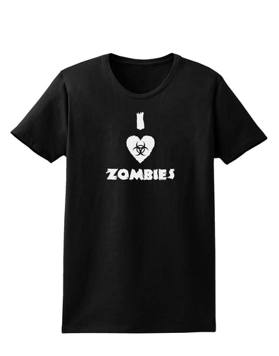 I Heart Zombies - Biohazard Heart Womens Dark T-Shirt-Womens T-Shirt-TooLoud-Black-X-Small-Davson Sales