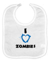 I Heart Zombies - Bloody Heart Blue Baby Bib