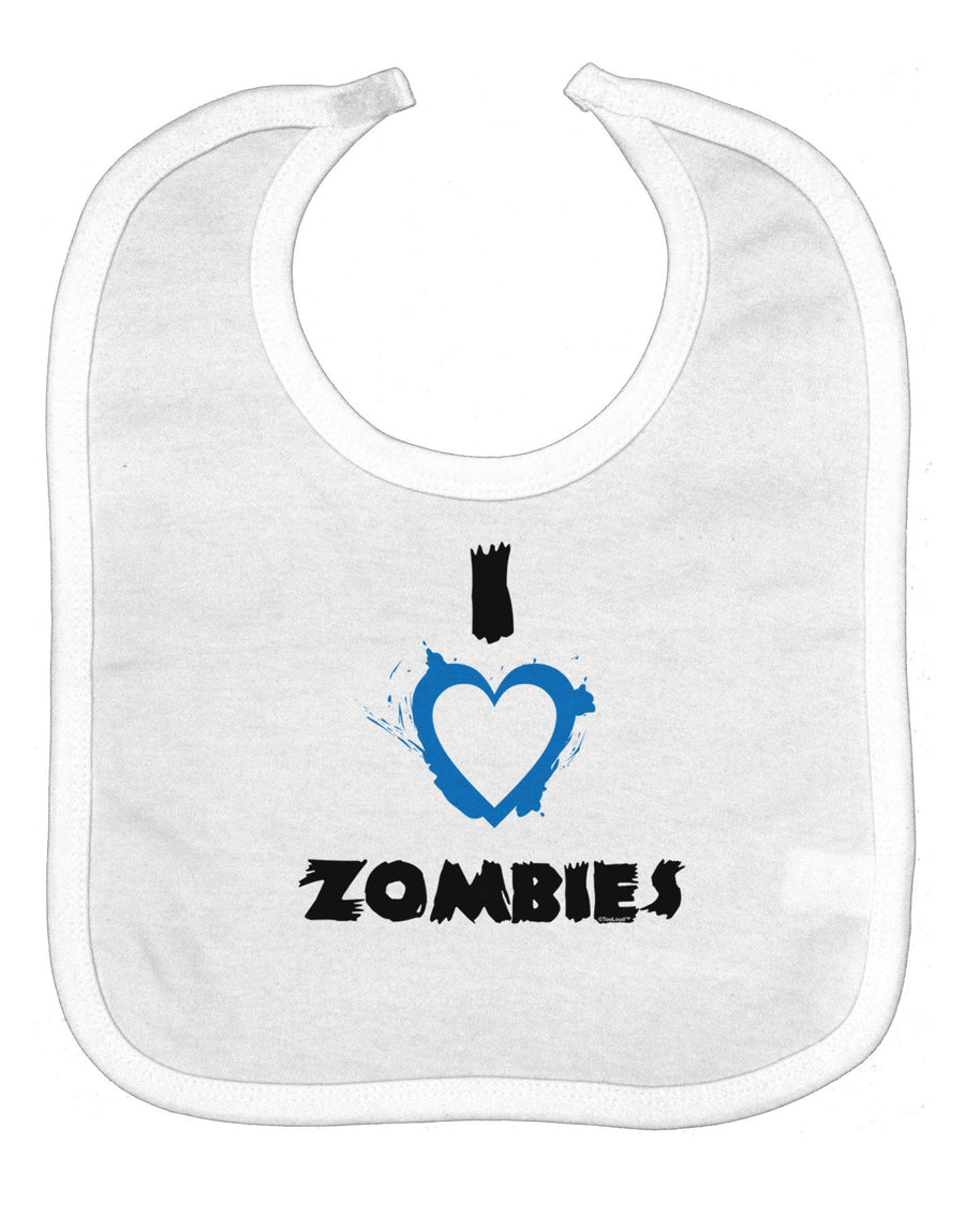 I Heart Zombies - Bloody Heart Blue Baby Bib