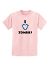 I Heart Zombies - Bloody Heart Blue Childrens T-Shirt-Childrens T-Shirt-TooLoud-PalePink-X-Small-Davson Sales