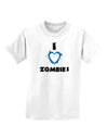 I Heart Zombies - Bloody Heart Blue Childrens T-Shirt-Childrens T-Shirt-TooLoud-White-X-Small-Davson Sales