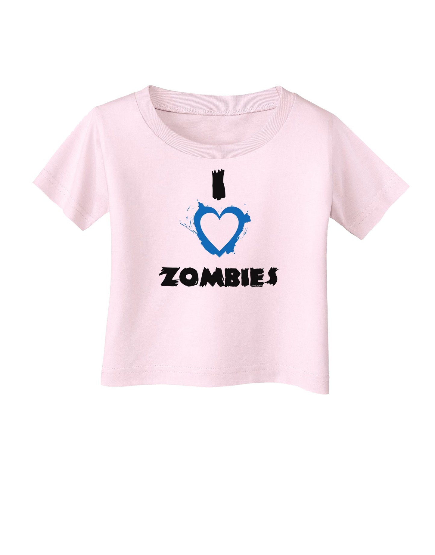 I Heart Zombies - Bloody Heart Blue Infant T-Shirt-Infant T-Shirt-TooLoud-Light-Pink-06-Months-Davson Sales