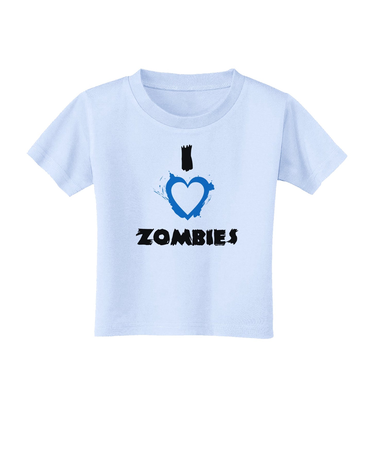 I Heart Zombies - Bloody Heart Blue Toddler T-Shirt-Toddler T-Shirt-TooLoud-Light-Blue-2T-Davson Sales