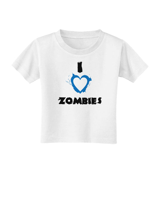 I Heart Zombies - Bloody Heart Blue Toddler T-Shirt-Toddler T-Shirt-TooLoud-White-2T-Davson Sales