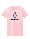 I Heart Zombies - Bloody Heart Blue Womens T-Shirt-Womens T-Shirt-TooLoud-PalePink-X-Small-Davson Sales