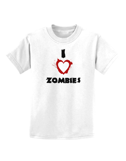 I Heart Zombies - Bloody Heart Childrens T-Shirt-Childrens T-Shirt-TooLoud-White-X-Small-Davson Sales