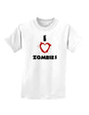 I Heart Zombies - Bloody Heart Childrens T-Shirt-Childrens T-Shirt-TooLoud-White-X-Small-Davson Sales