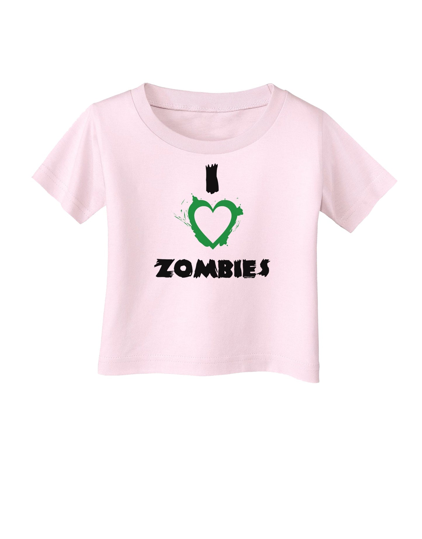 I Heart Zombies - Bloody Heart Green Infant T-Shirt-Infant T-Shirt-TooLoud-Light-Pink-06-Months-Davson Sales