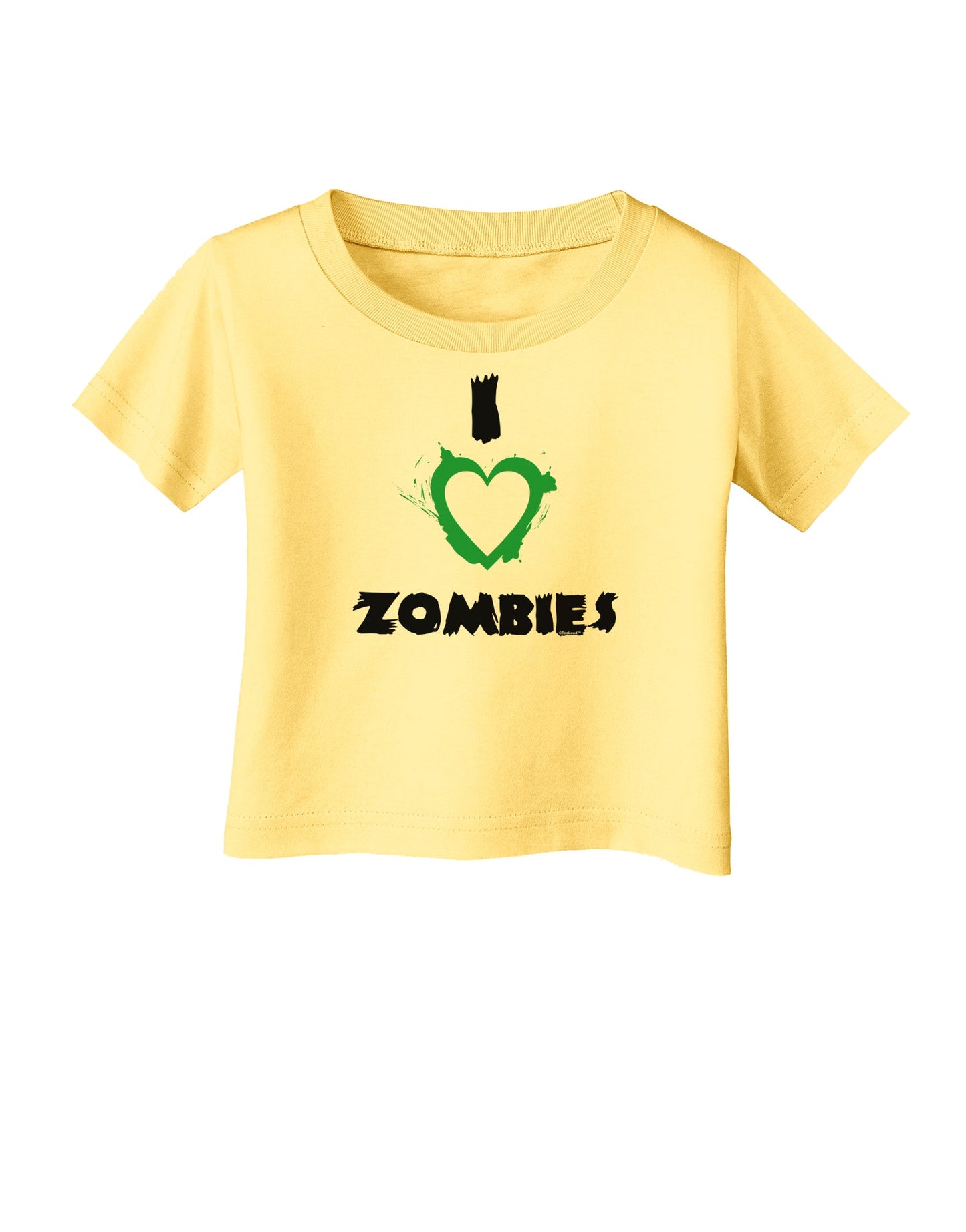I Heart Zombies - Bloody Heart Green Infant T-Shirt-Infant T-Shirt-TooLoud-Daffodil-Yellow-06-Months-Davson Sales