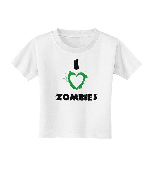 I Heart Zombies - Bloody Heart Green Toddler T-Shirt-Toddler T-Shirt-TooLoud-White-2T-Davson Sales