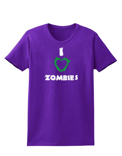 I Heart Zombies - Bloody Heart Green Womens Dark T-Shirt-Womens T-Shirt-TooLoud-Purple-X-Small-Davson Sales