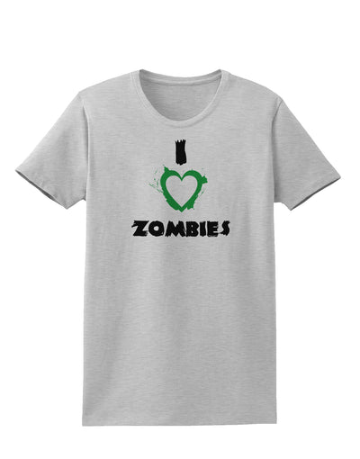 I Heart Zombies - Bloody Heart Green Womens T-Shirt-Womens T-Shirt-TooLoud-AshGray-X-Small-Davson Sales