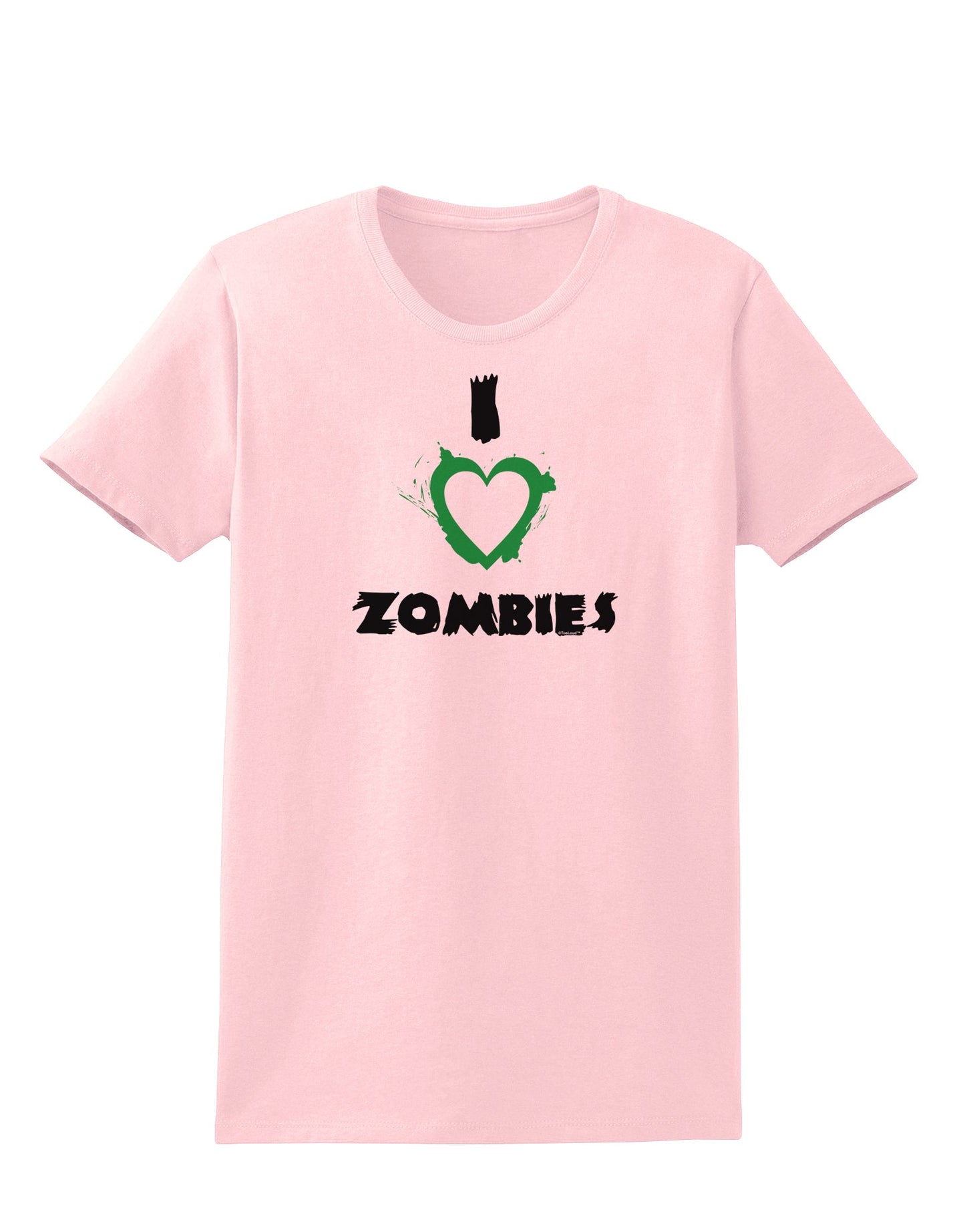 I Heart Zombies - Bloody Heart Green Womens T-Shirt-Womens T-Shirt-TooLoud-PalePink-X-Small-Davson Sales