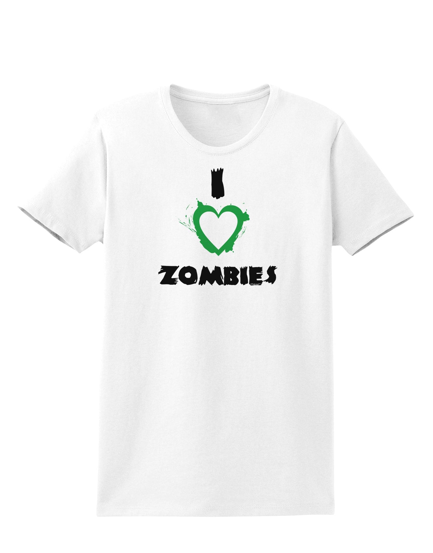 I Heart Zombies - Bloody Heart Green Womens T-Shirt-Womens T-Shirt-TooLoud-White-X-Small-Davson Sales