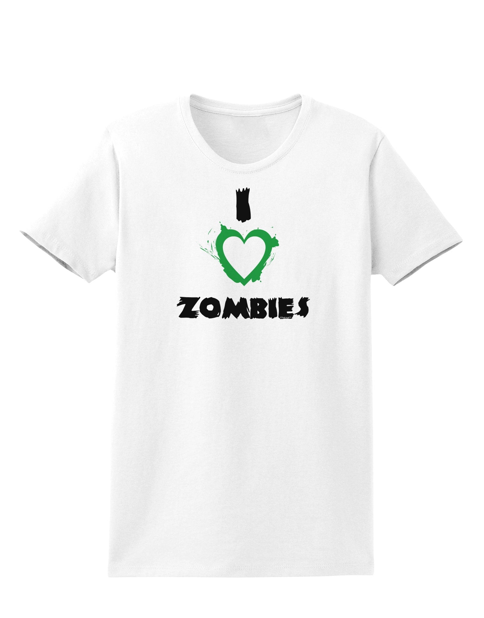 I Heart Zombies - Bloody Heart Green Womens T-Shirt-Womens T-Shirt-TooLoud-White-X-Small-Davson Sales