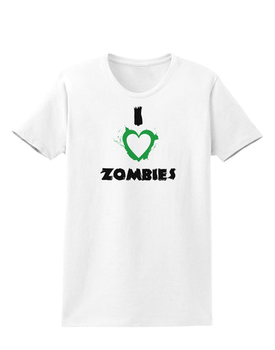 I Heart Zombies - Bloody Heart Green Womens T-Shirt-Womens T-Shirt-TooLoud-White-X-Small-Davson Sales