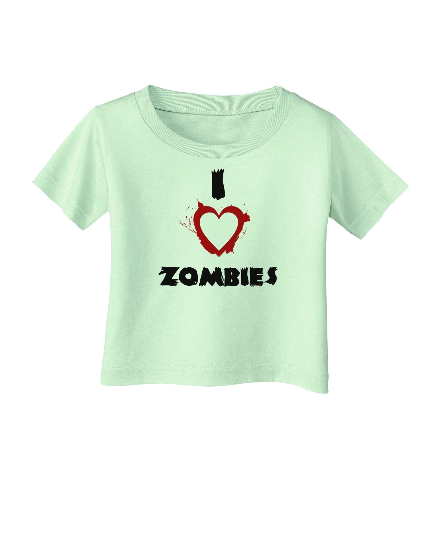 I Heart Zombies - Bloody Heart Infant T-Shirt-Infant T-Shirt-TooLoud-Light-Green-06-Months-Davson Sales