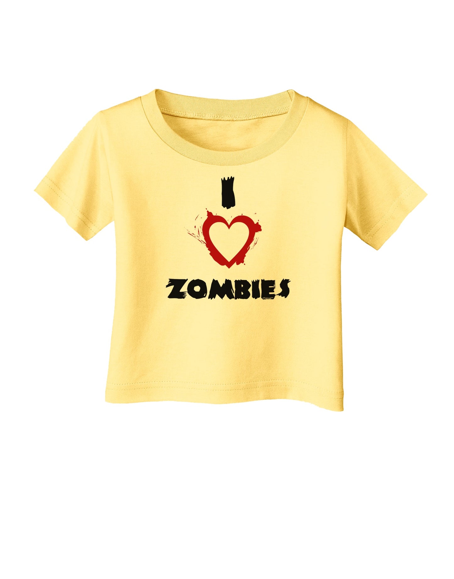 I Heart Zombies - Bloody Heart Infant T-Shirt-Infant T-Shirt-TooLoud-Daffodil-Yellow-06-Months-Davson Sales