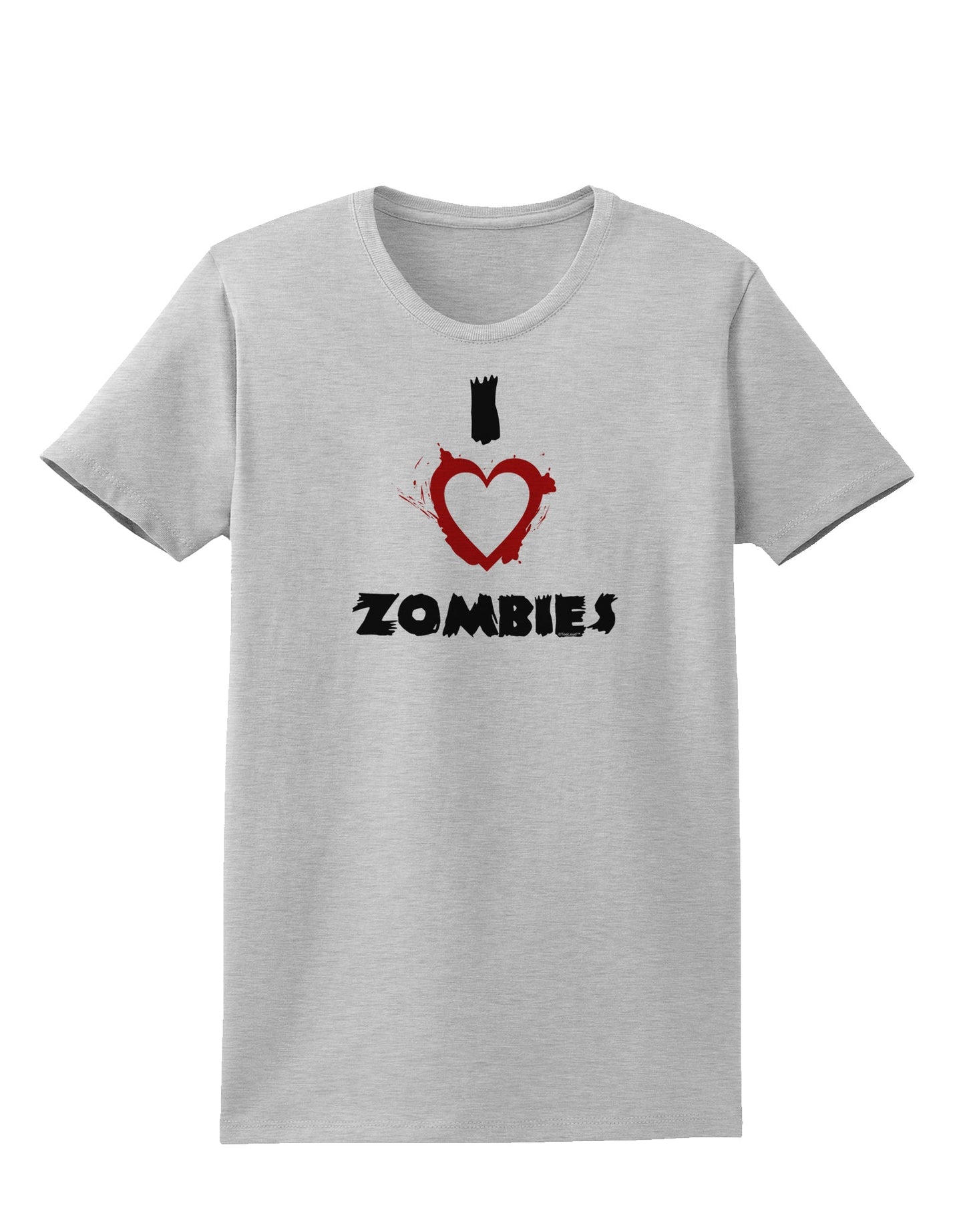 I Heart Zombies - Bloody Heart Womens T-Shirt-Womens T-Shirt-TooLoud-AshGray-X-Small-Davson Sales