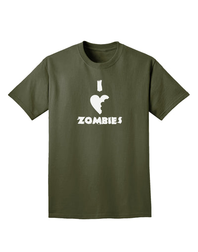 I Heart Zombies - Funny - Halloween Adult Dark T-Shirt-Mens T-Shirt-TooLoud-Military-Green-Small-Davson Sales