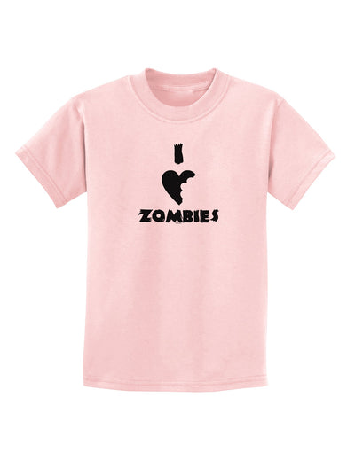 I Heart Zombies - Funny - Halloween Childrens T-Shirt-Childrens T-Shirt-TooLoud-PalePink-X-Small-Davson Sales