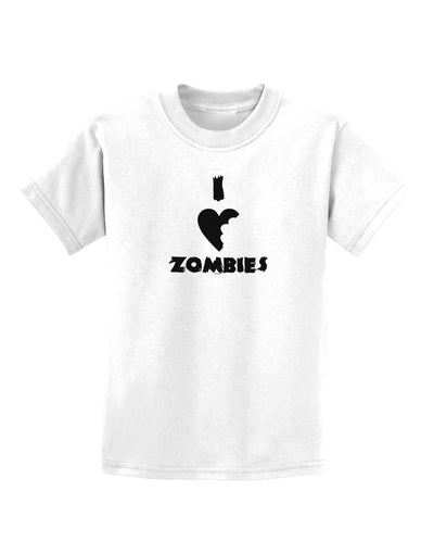 I Heart Zombies - Funny - Halloween Childrens T-Shirt-Childrens T-Shirt-TooLoud-White-X-Small-Davson Sales